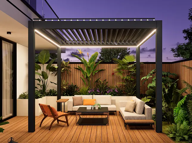 Pergola Mini modelis - kompaktiška bioklimatinė pergolė