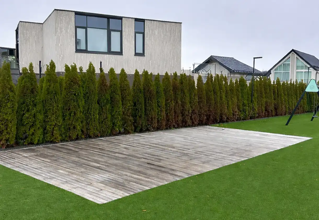 Pergola ant terasos – prieš